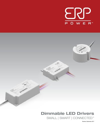 ERP Dimmable LED Drivers EBR/ERM/ESS Series Product Brochure