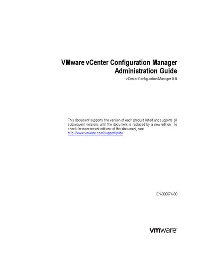 VMware vCenter Configuration Manager 5.5 Administration Guide
