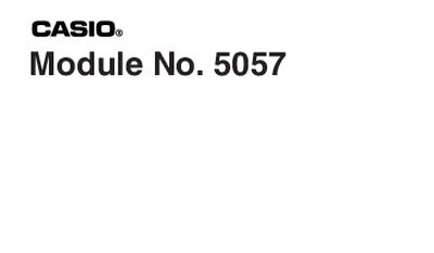 Casio 5057 Watch User Manual - cover page