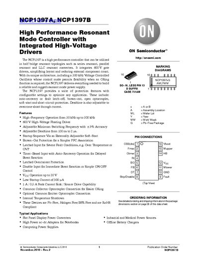 ON SEMICONDUCTOR NCP1397A NCP1397B handbook - cover page