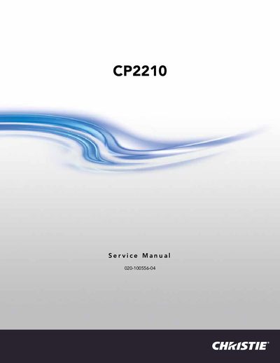 Christie CP2210 Projector Service Manual - cover page