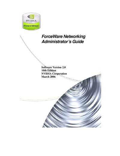 NVIDIA ForceWare Network Access Manager Administrator’s Guide - cover page