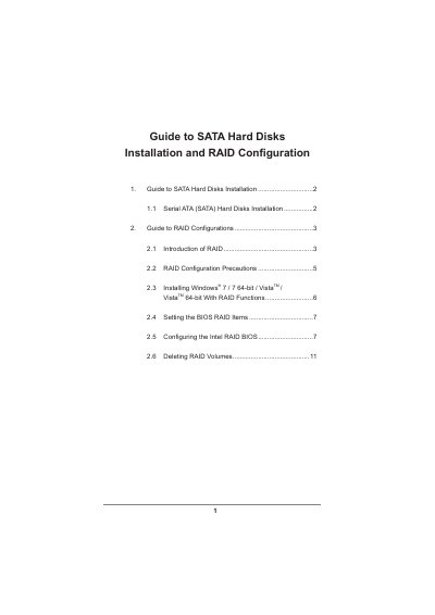 Intel Z77 Installation Guide for SATA Hard Disks and RAID Configuration