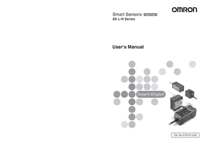 Omron ZX-L-N Series Smart Sensors User Manual - cover page