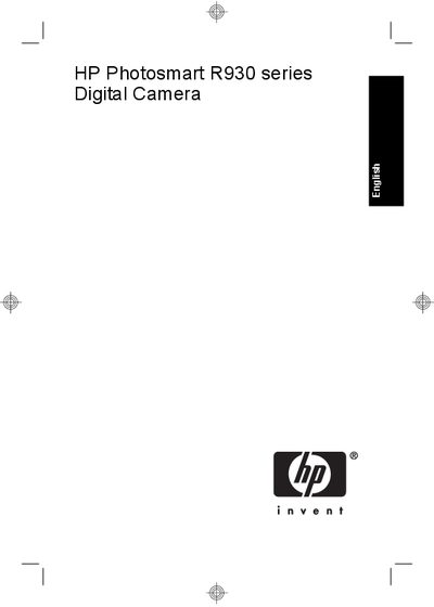 HP R930 Digital Camera Quick Start Guide - cover page