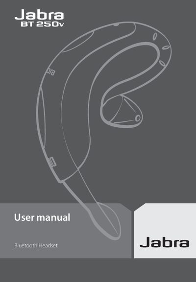 Jabra BT250v Bluetooth Headset User Manual - cover page