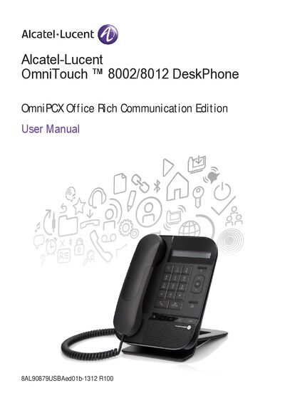 Alcatel-Lucent OmniTouch 8002/8012 DeskPhone User Manual - cover page