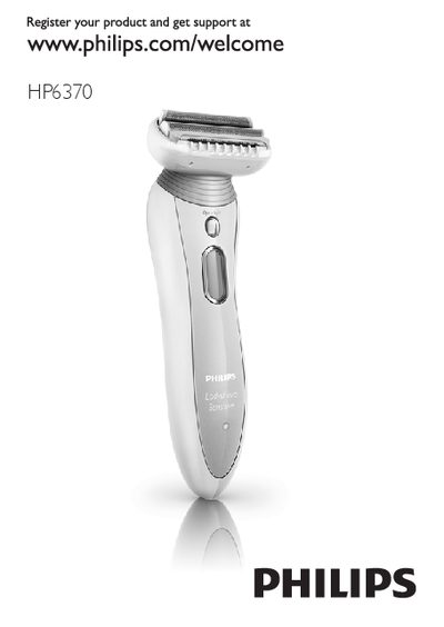 Philips HP6370 Ladyshave User Manual - cover page