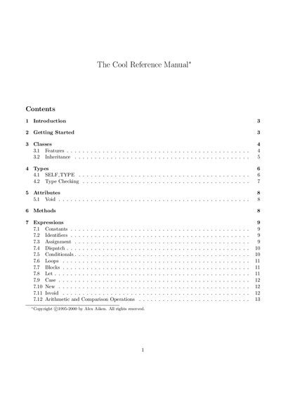 Cool Reference Manual - cover page