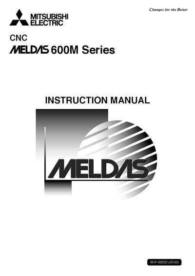 Mitsubishi Electric MELDAS 600M Series User Manual - cover page