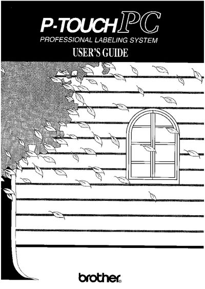 Brother P-TOUCH PC Professional Labeling System User's Guide - cover page