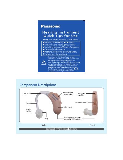 Panasonic WH216-EG Manual - cover page
