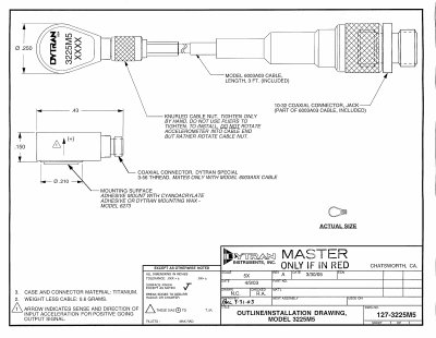 Dytran 3225M5 Miniature LIVM Accelerometer Datasheet - cover page