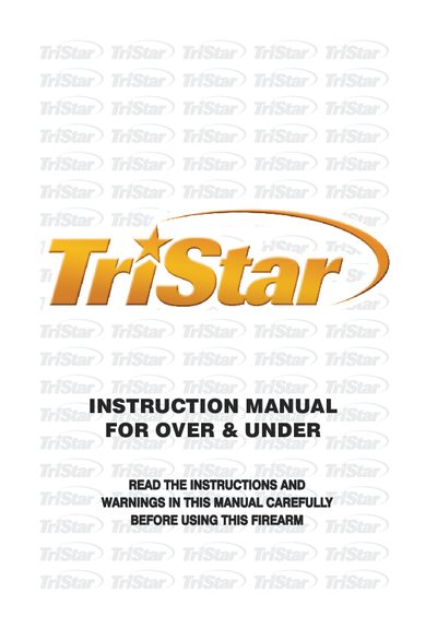 Tristar O&U Over-and-Under Shotgun Instruction Manual - cover page