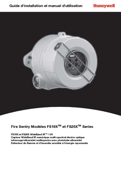 Fire Sentry FS19X and FS20X Fire Detector Installation and User Manual - cover page