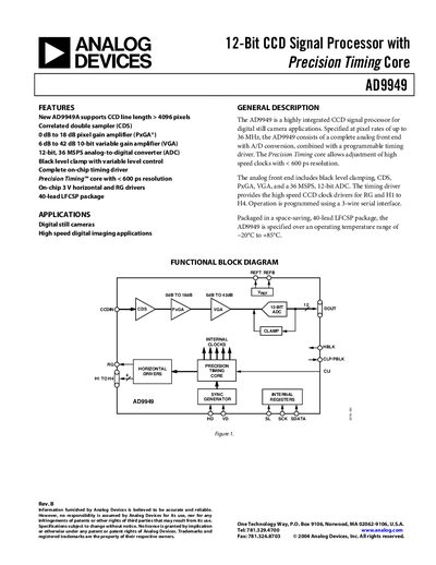 Analog Devices AD9949 Datasheet