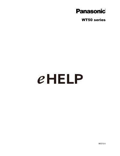 Panasonic WT50 Series TV Owner's Manual - cover page