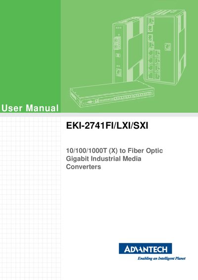 Advantech EKI-2741FI/LXI/SXI Industrial Ethernet Switch User Manual - cover page