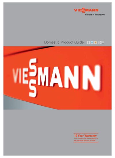 Viessmann Vitodens 100-W Domestic Product Guide - cover page