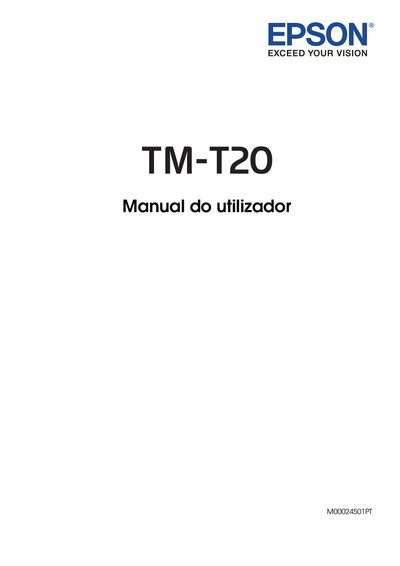 Seiko Epson TM-T88V/TM-T20 Thermal Printer User Manual - cover page