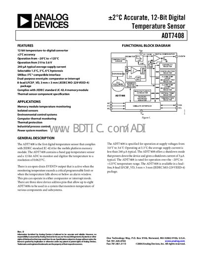 Analog Devices ADT7408 Handbook - cover page