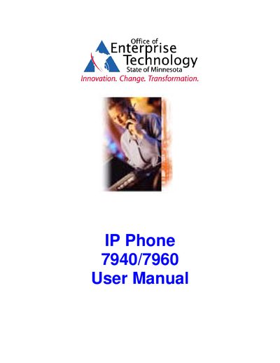Cisco 7940/7960 IP Phone User Manual - cover page