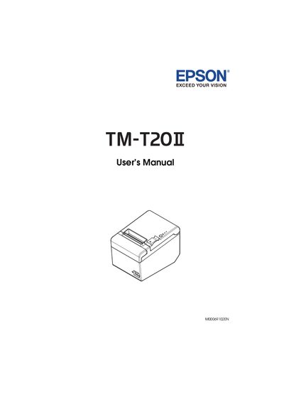Epson TM‑T20II Thermal Printer User Manual - cover page