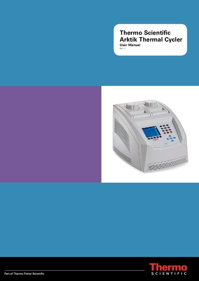 Thermo Scientific Arktik Thermal Cycler User Manual - cover page
