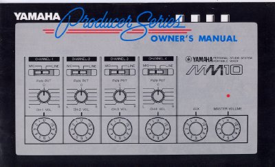 Yamaha MM10 Portable Mixer Owner's Manual - cover page
