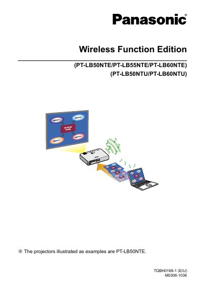 Panasonic (PT-LB50NTE/PT-LB55NTE/PT-LB60NTE) (PT-LB50NTU/PT-LB60NTU) Manual