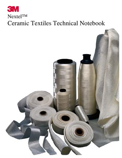 3M Nextel 312/440/550/610/650/720 Ceramic Textiles Technical Notebook - cover page