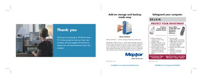 HP Maxtor and Belkin Surge Protection Product Brochure - cover page