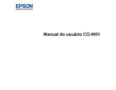 Epson CO-W01 Projector User Manual - cover page