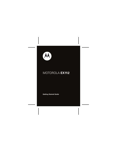 Motorola EX112 User Manual - cover page