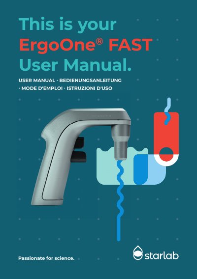 ErgoOne FAST Pipette Controller User Manual