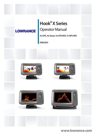 Lowrance Hook² X Series Operator Manual - cover page
