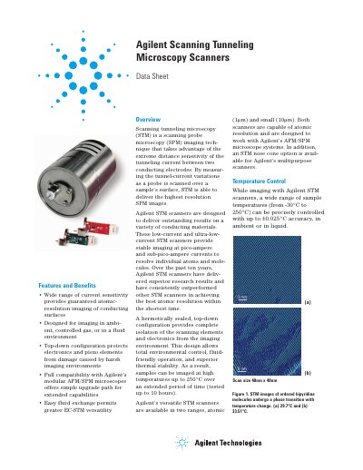 Agilent STM Scanner Data Sheet - cover page