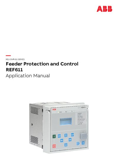 ABB REF611 Series Feeder Protection and Control Application Manual - cover page