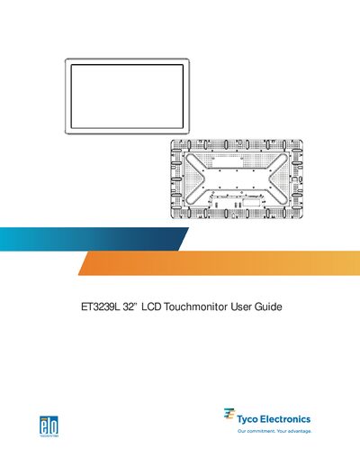 Elo TouchSystems ET3239L LCD Touchmonitor User Guide - cover page