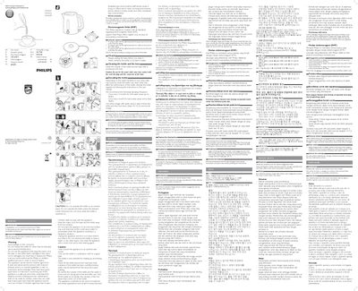 Philips HD4631 HD4632 HD4678 Kettle User Manual - cover page
