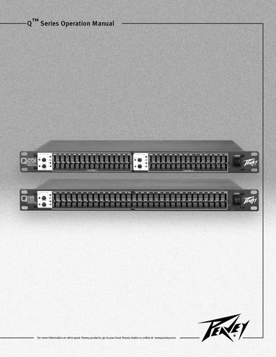 Peavey Q Series Graphic Equalizer Operation Manual - cover page