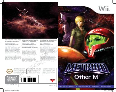 Nintendo Wii Metroid Other M User Manual - cover page