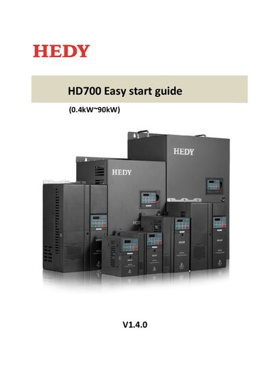 HEDY HD700 AC Drive Easy Start Guide