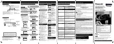 Panasonic PV-V4602 VCR User Manual - cover page