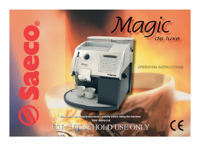 Saeco SUP012 R Coffee Machine Operating Instructions - cover page