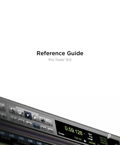Digidesign Pro Tools 8.0 Reference Guide - cover page