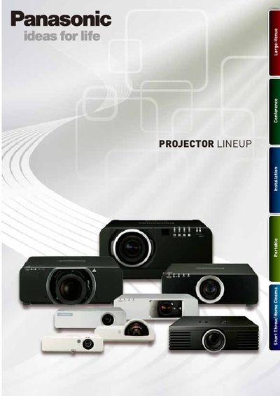 Panasonic Projector Lineup Manual - cover page