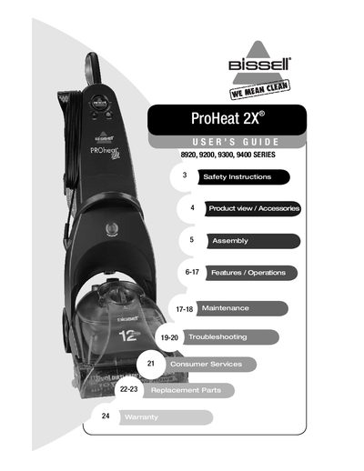 Bissell ProHeat 2X User Manual