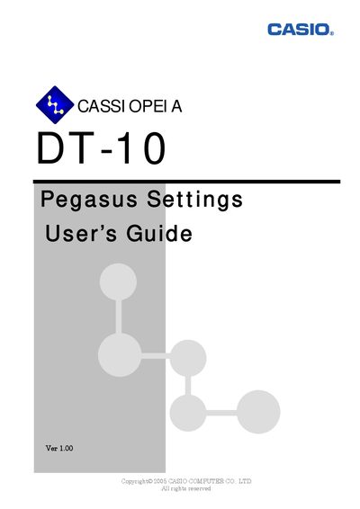 Casio DT-10 User Manual