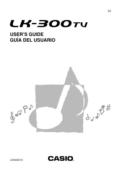Casio LK-300TV Electronic Musical Instrument User's Guide - cover page